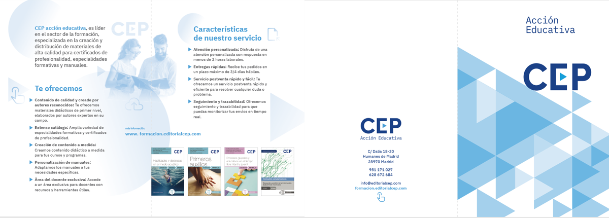 Diseño díptico y folleto